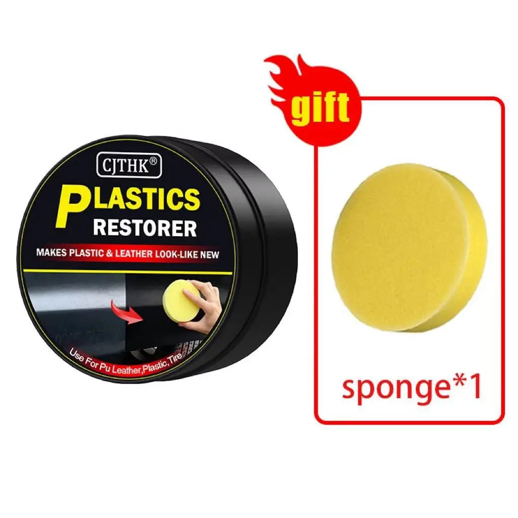 Restaurador de plástico para automóviles, devolviéndole el brillo negro, productos de limpieza para automóviles, restaurador de cuero y plástico, pulido y reparador de automóviles, renovador de revestimientos.