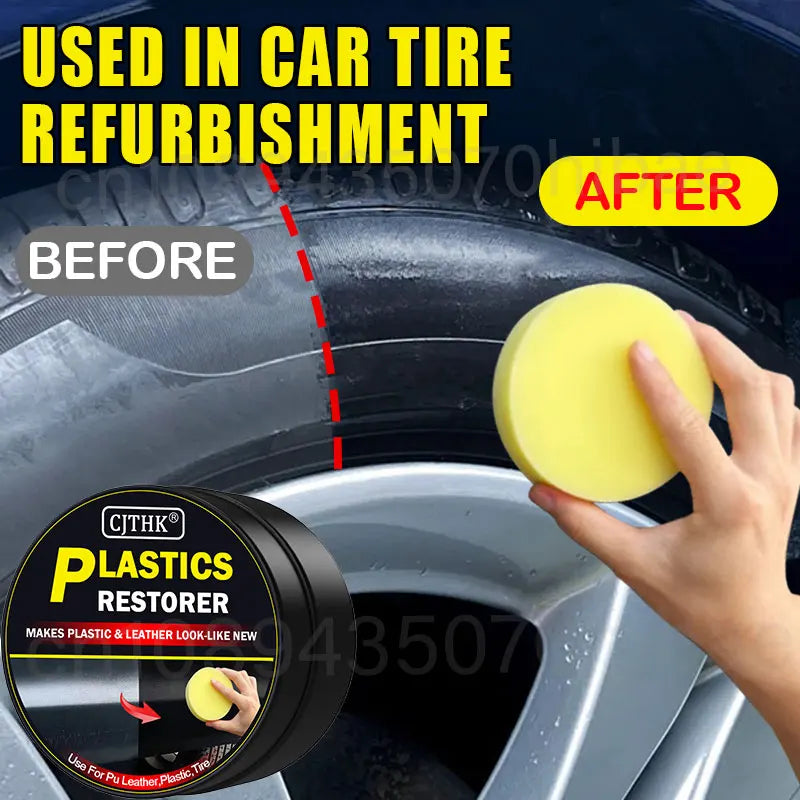 Restaurador de plástico para automóviles, devolviéndole el brillo negro, productos de limpieza para automóviles, restaurador de cuero y plástico, pulido y reparador de automóviles, renovador de revestimientos.