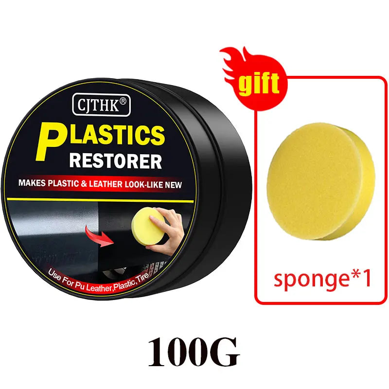 Restaurador de plástico para automóviles, devolviéndole el brillo negro, productos de limpieza para automóviles, restaurador de cuero y plástico, pulido y reparador de automóviles, renovador de revestimientos.