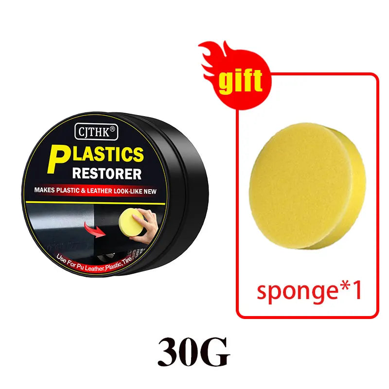 Restaurador de plástico para automóviles, devolviéndole el brillo negro, productos de limpieza para automóviles, restaurador de cuero y plástico, pulido y reparador de automóviles, renovador de revestimientos.