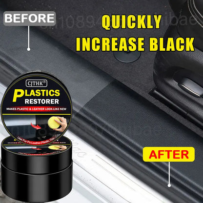 Restaurador de plástico para automóviles, devolviéndole el brillo negro, productos de limpieza para automóviles, restaurador de cuero y plástico, pulido y reparador de automóviles, renovador de revestimientos.