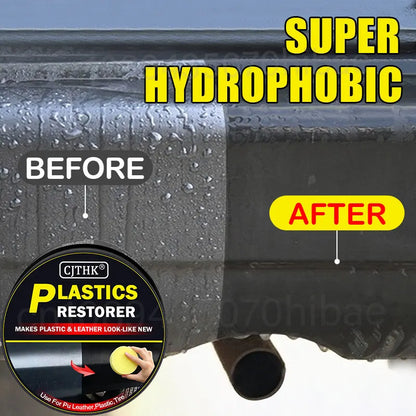 Restaurador de plástico para automóviles, devolviéndole el brillo negro, productos de limpieza para automóviles, restaurador de cuero y plástico, pulido y reparador de automóviles, renovador de revestimientos.